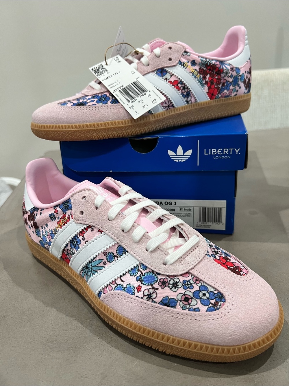 adidas x Liberty London Samba OG J Floral Pink Size 7Y / 8.5W